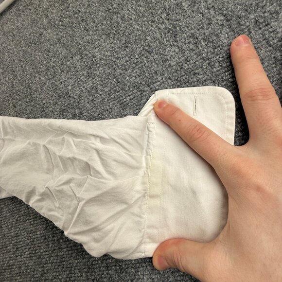 Gitman Bros Pinpoint Button-Down All Cotton 18.5 35 Oxford TTX White Shirt Solid - Picture 16 of 16